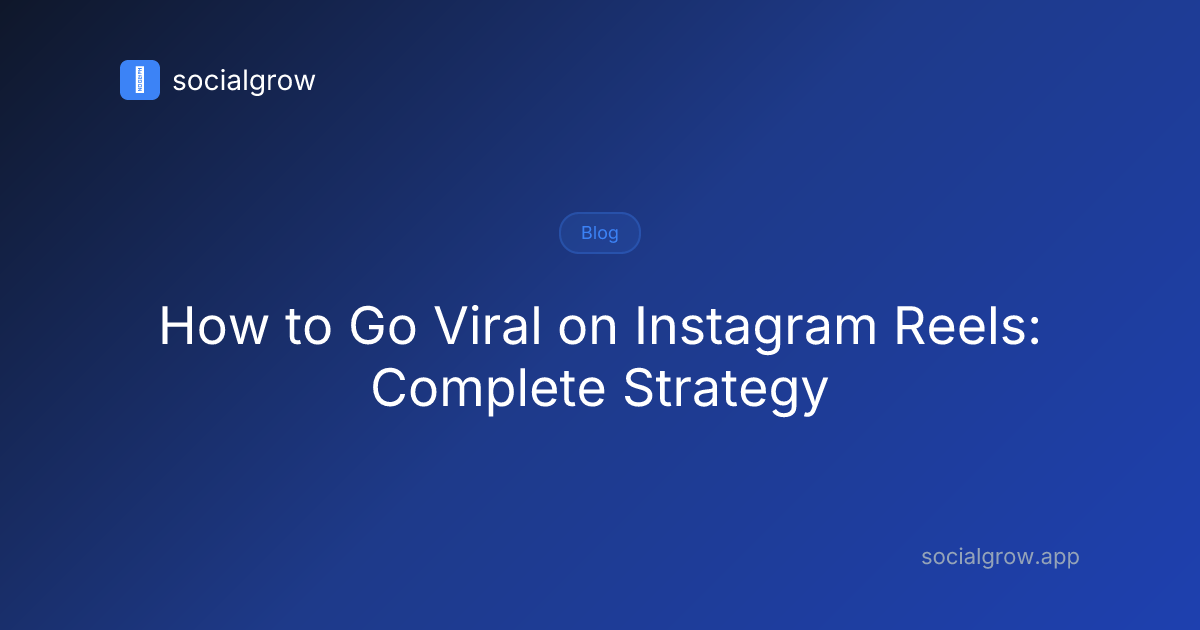 How to Go Viral on Instagram Reels: Complete Strategy | SocialGrow